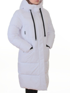 2129-A WHITE Пальто зимнее женское (200 гр. холлофайбер)