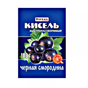 Быстрорастворимый кисель чер смородина 100гр*80