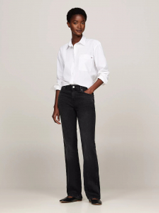 Black Wash Mid-Rise Bootcut Jean