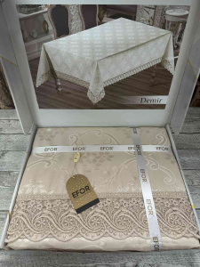 Скатерть EFOR DEMIR 160*350 прямоугольная капучино