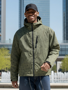 Куртка спортивная мужская весна осень цвета хаки 25470Kh