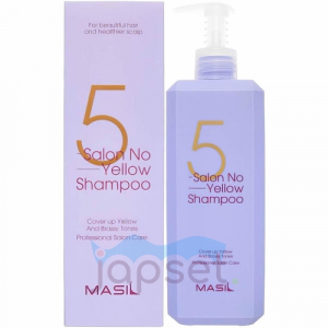 Masil 5 Salon No Yellow Shampoo Тонирующий шампунь для осветленных волос против желтизны, 500 мл