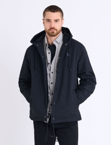 HOODED SNAP FRONT JACKET