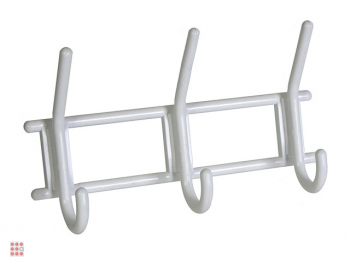 3-х крючковая вешалка настенная, пластик 25см