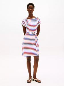 Belted Stripe T-Shirt Dress