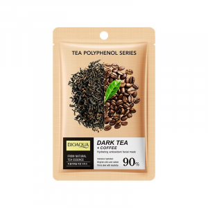 Тканевая маска для лица Темный чай + Кофе Biaoqua