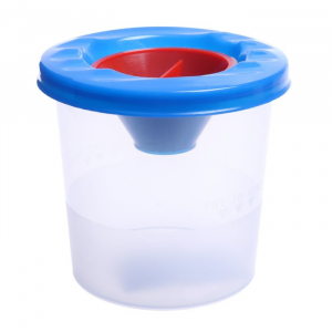 Стакан - непроливайка для рисования Calligrata, 210 мл, с заглушкой, синий