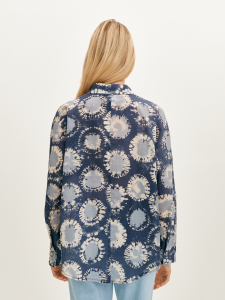 Рубашка из хлопка с абстрактным принтом