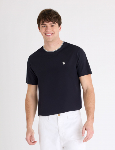 TIPPED CREW NECK COLLAR T-SHIRT