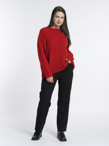 Вязаный джемпер из шерсти мериноса и хлопка