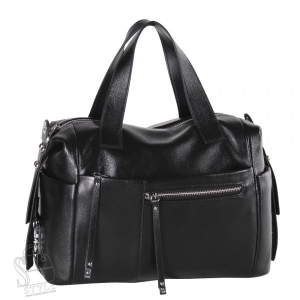 Сумка женская кожаная 6619VG black  Vitelli Grassi