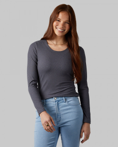 WOMEN'S SOFT RIB SCOOP TOP