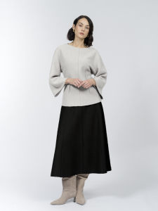 Расклешенная юбка из вареной шерсти