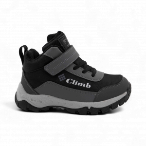 Ботинки мембранные на меху А8866-3 черно серые