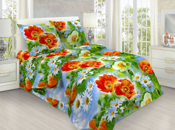 Наволочка Маки 3D Бязь