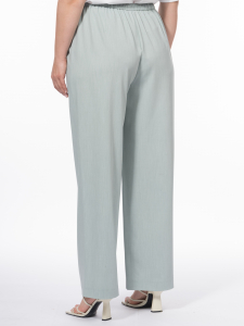 Костюмные прямые брюки на резинке и шнуре