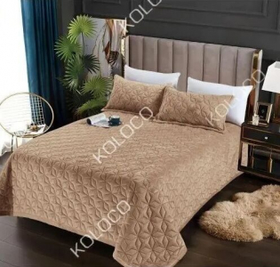 Велюровое стеганое покрывало Премиум 
