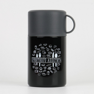 Термос для еды Мастер К «Приятного аппетита», 550 мл, 17?11 см, чёрный