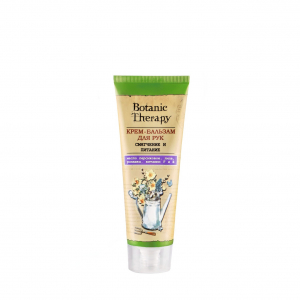 Крем-бальзам для рук BOTANIC THERAPY питание смягчающий экстракты ромашки, липы, персиковое масло, масло зародышей пшеницы,  кокосовое масло, масло семян подсолнечника, масло примулы вечерней,  рапсовое масло, виноградное масло, пантенол MODUM