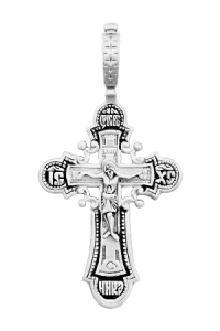 Крест из серебра литье частичное чернение