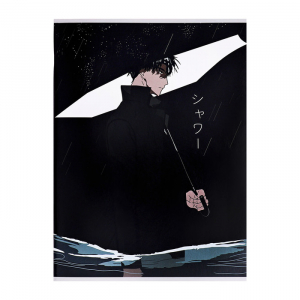 Тетрадь А4, 96 листов в клетку Calligrata «Аниме. Парень с зонтом»