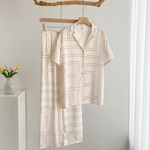 Пижама кремовая короткий рукав