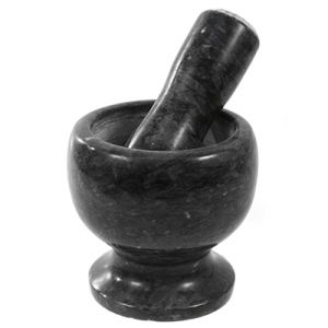 Ступка 200мл натуральный камень д10см h10,5см, с пестиком 4х13см 