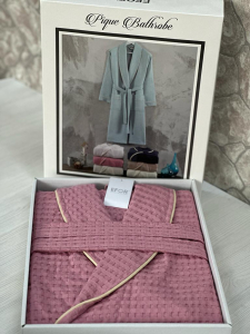 Халат вафельный EFOR размер L/XL сухая роза коробка