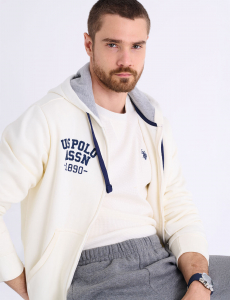 WORDMARK APPLIQUE FULL ZIP FLEECE HOODIE