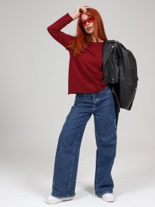 Пайнепл - лонгслив бордо