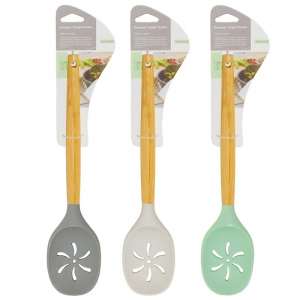 160-121 Силиконовая ложка с прорезями 30 см(х36)