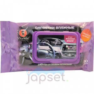 Салфетки влажные Maneki Tehno для ухода за салоном автомобиля, 30шт