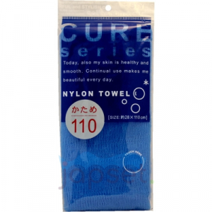 Cure Nylon Towel Hard Blue Мочалка для тела жесткая (синяя), 28х110 см