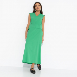 Костюм с юбкой из лёгкой ткани, Подход со вкусом (green, 2 в 1)