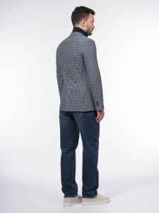 Пиджак из вискозной ткани с принтом пье-де-пуль