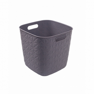 Корзина квадратная SOFTEX Q тёмно-серая 15л
