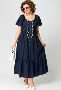 Платье EVA GRANT 7181Д т.синий