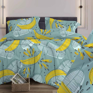 Пододеяльник Бананы зеленый бязь
