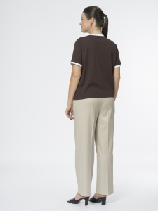 Футболка из вискозного трикотажа с кантом