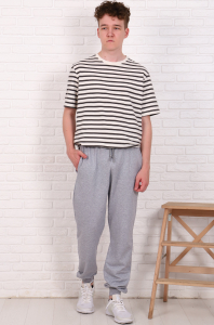 Брюки на манжете, футер (меланж)