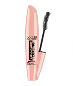 Тушь для ресниц LOLLIS Collagen & Curling Ultra Black Volume Mascara 10мл Меркер Косметика