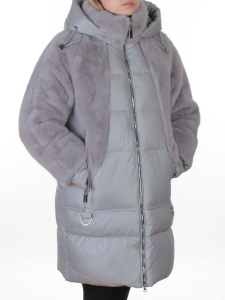 8368 GRAY Куртка зимняя женская (200 гр. холлофайбер)