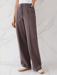 Прямые брюки из тонкого премиального футера с эластаном