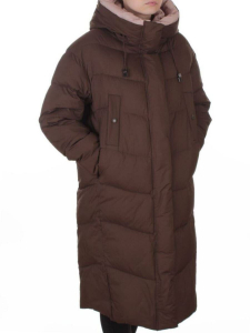 8867 BROWN Пальто зимнее женское (200 гр. холлофайбер)