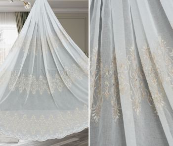 Имитация льна с вышивкой Ильяна