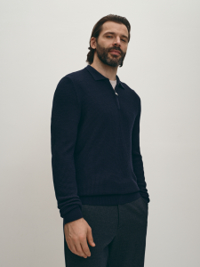 Джемпер-поло с шерстью мериноса