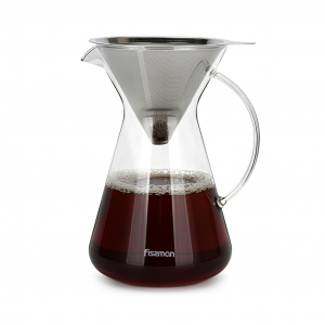 Кофейник стеклянный 900 мл со стальным фильтром Pour over
