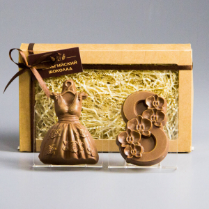 Шоколадные фигурки Платье и 8 марта Орхидеи