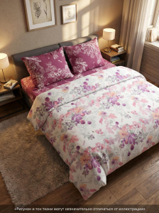 Комплект постельного белья Инжир бордо бязь