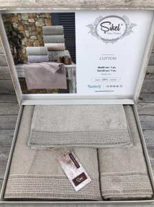 Набор полотенец SIKEL из 3-х предметов (30*50, 50*90 и 70*140) STORE GUPUR A.YESIL светло зеленый